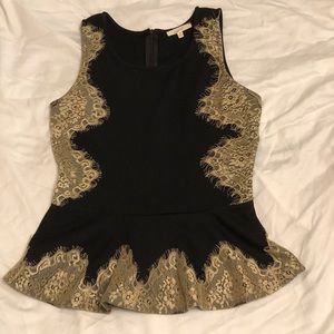 Black Lace Peplum